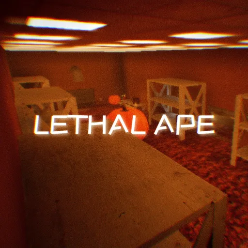 Orange-lit laboratory room from Lethal Ape